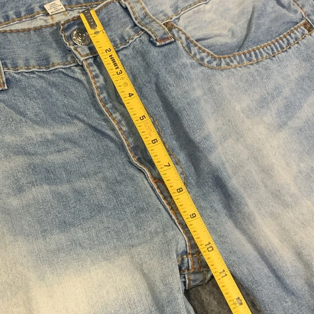 True Religion Big T World Tour Men's Straight Mid Rise Blue Denim Jeans 40x33